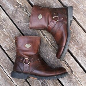 Harley-Davidson leather ankle boots